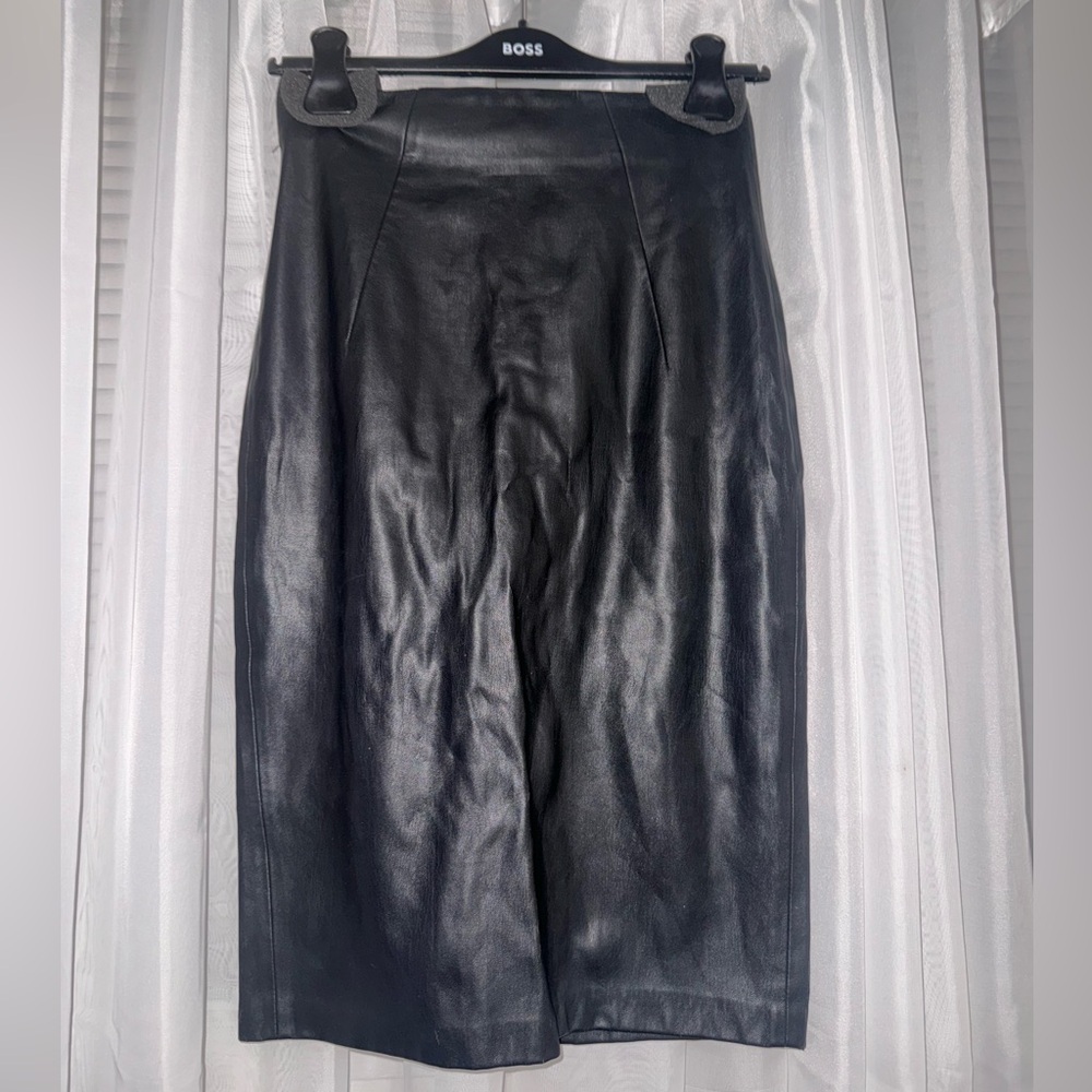 Faux Leather Pencil Skirt
